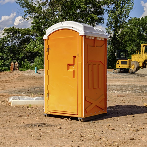 how often are the porta potties cleaned and serviced during a rental period in Charlotte IA